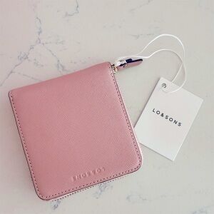 NWT Lo & Sons Mallorca Small Wallet in rose quartz